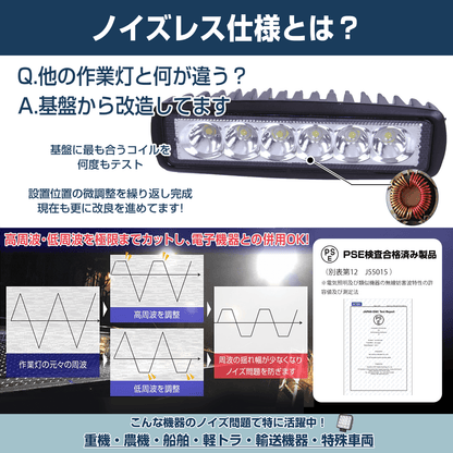 18w-ノイズが出ない-led作業灯-自動車の路肩灯-タイヤ灯-10v-70v対応