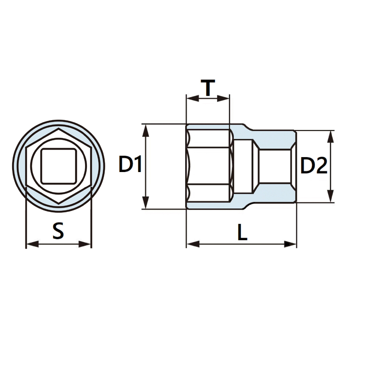 SIGNET(シグネット)13133 1/2DR 27mm ショートソケット (6角)