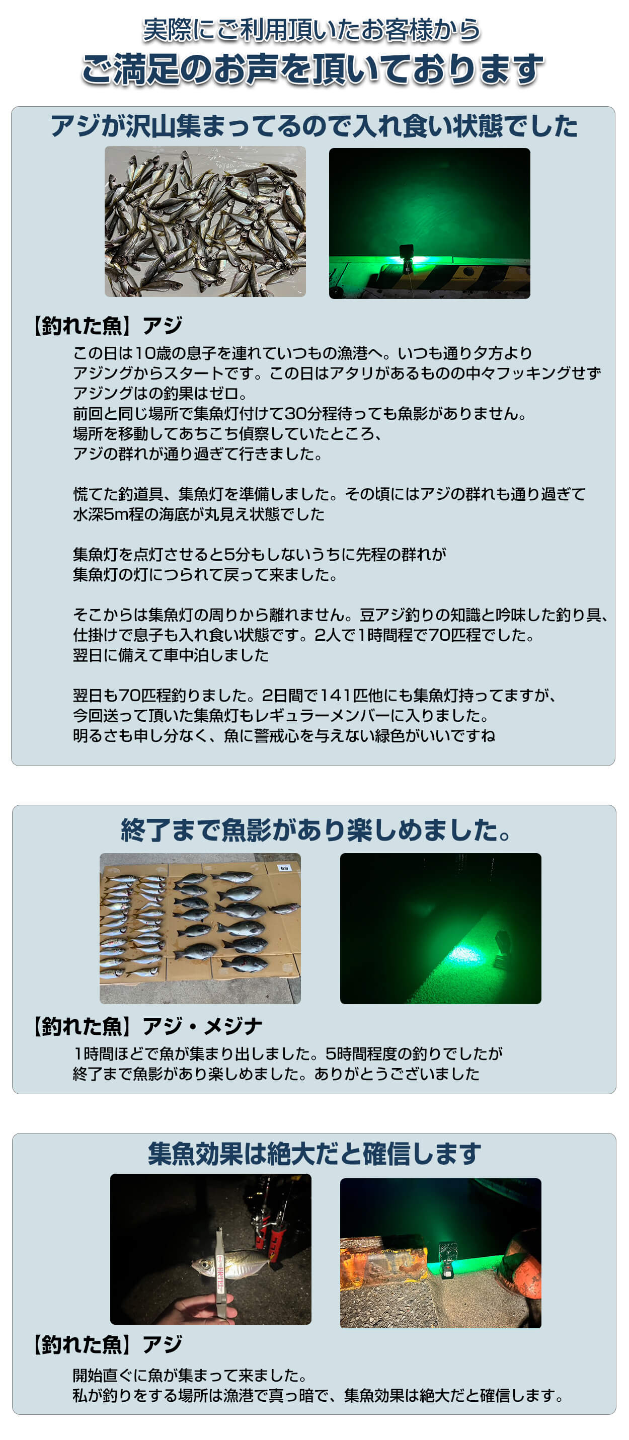 実際にご利用頂いたお客様からご満足のお声を頂いております